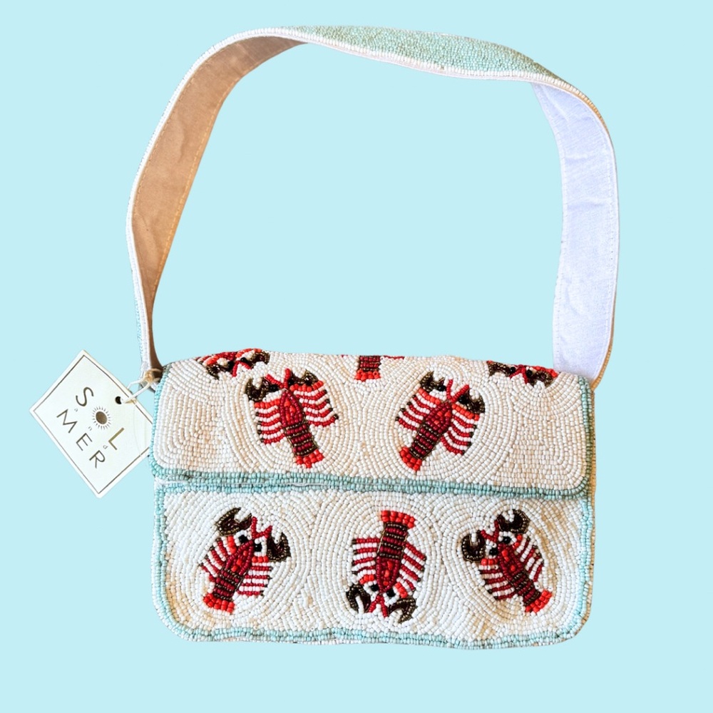 Viral Lobster Beaded Bag NWT Beaded Shoulder Bag